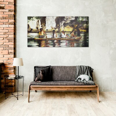Water reflections of everyday life Wall art on glass