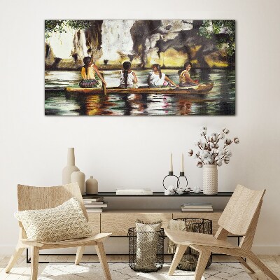 Water reflections of everyday life Wall art on glass