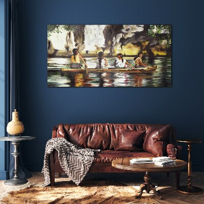 Water reflections of everyday life Wall art on glass