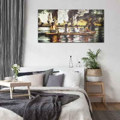 Water reflections of everyday life Wall art on glass