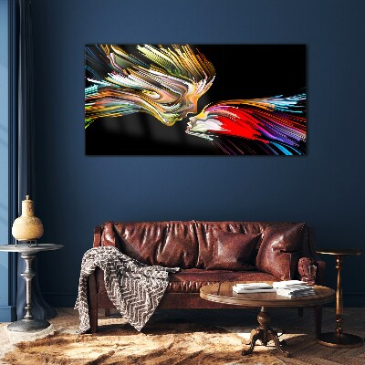 Uniting colorful souls Glass art print