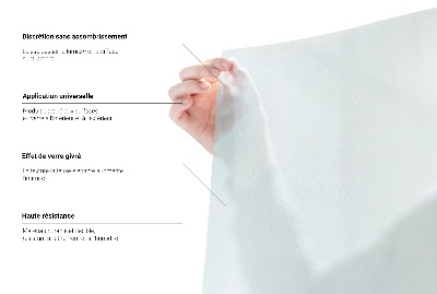 Privacy window film with translucent finish
