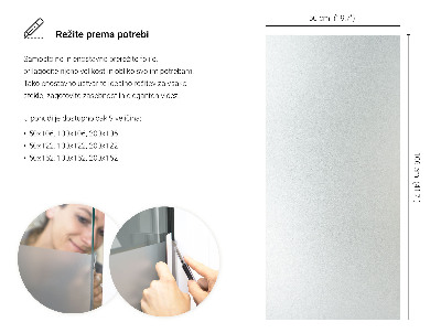 Privacy window film with translucent finish