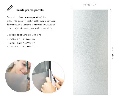 Privacy window film with translucent finish