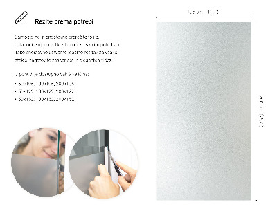 Privacy window film with translucent finish