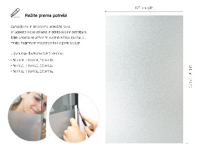 Privacy window film with translucent finish