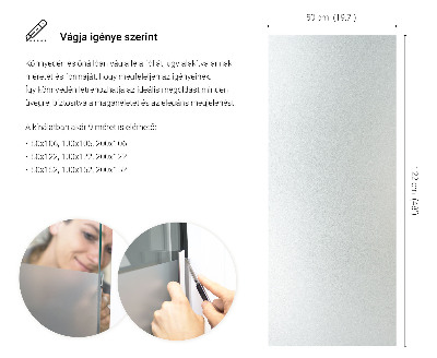 Privacy window film with translucent finish