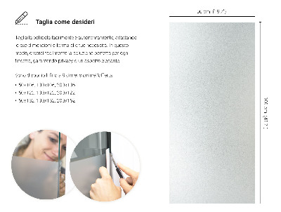Privacy window film with translucent finish