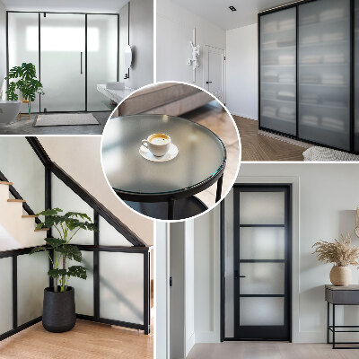 Privacy window film with translucent finish