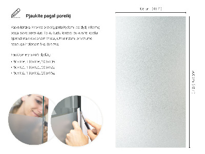 Privacy window film with translucent finish