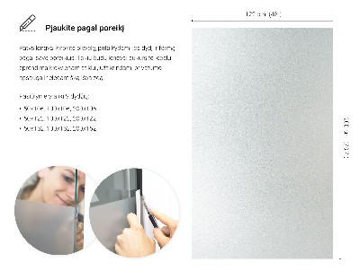 Privacy window film with translucent finish