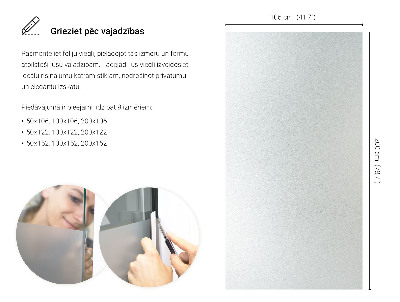 Privacy window film with translucent finish