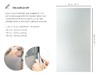 Privacy window film with translucent finish