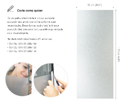 Privacy window film with translucent finish