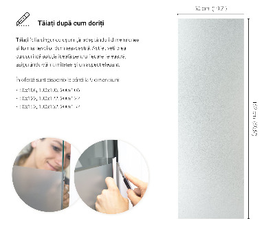 Privacy window film with translucent finish
