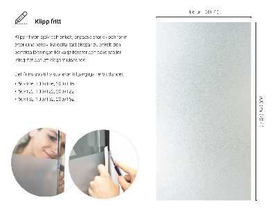 Privacy window film with translucent finish
