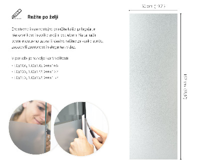 Privacy window film with translucent finish