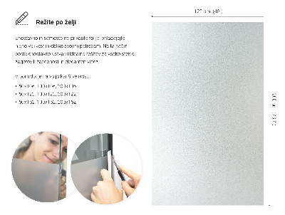 Privacy window film with translucent finish