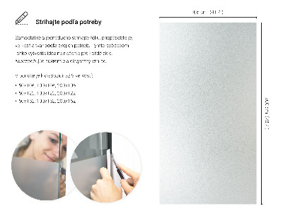 Privacy window film with translucent finish