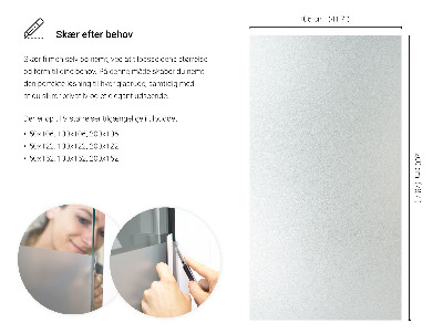 Privacy window film with translucent finish