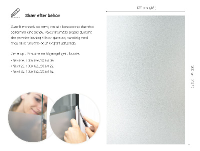 Privacy window film with translucent finish