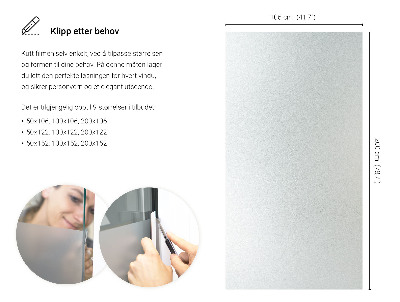 Privacy window film with translucent finish