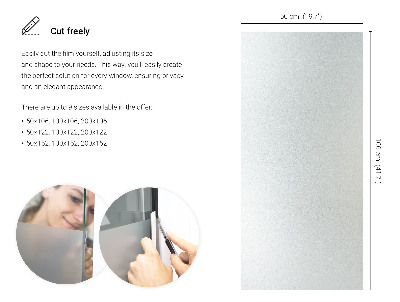 Privacy window film with translucent finish