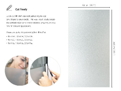Privacy window film with translucent finish