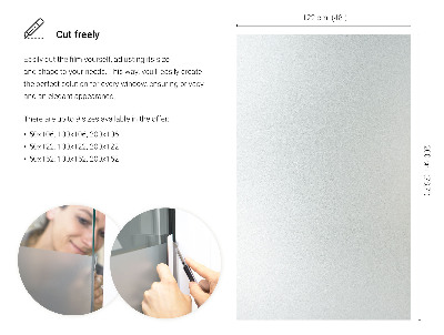 Privacy window film with translucent finish