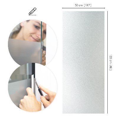 Privacy window film with translucent finish
