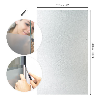 Privacy window film with translucent finish
