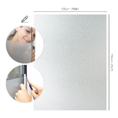 Privacy window film with translucent finish