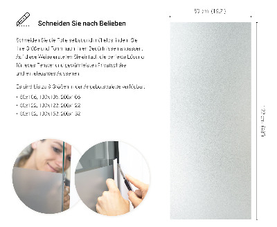 Privacy window film with translucent finish
