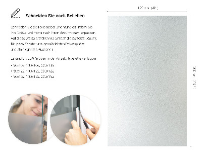 Privacy window film with translucent finish