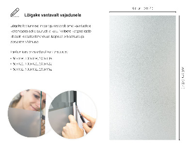 Privacy window film with translucent finish