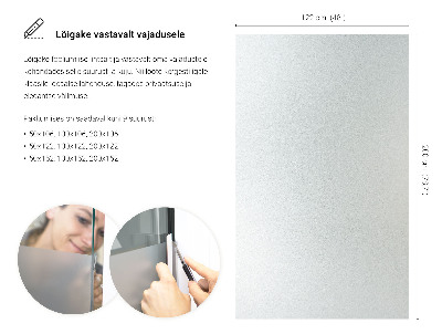 Privacy window film with translucent finish
