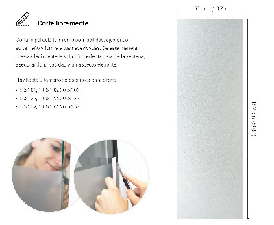 Privacy window film with translucent finish