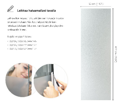 Privacy window film with translucent finish