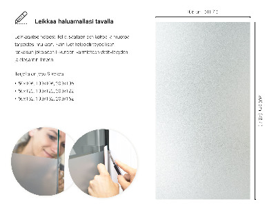 Privacy window film with translucent finish
