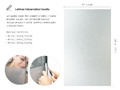 Privacy window film with translucent finish