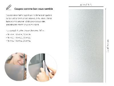 Privacy window film with translucent finish