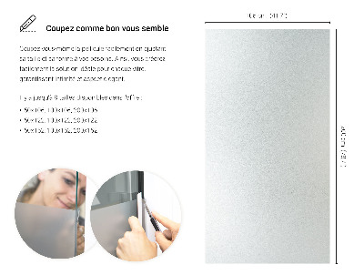Privacy window film with translucent finish