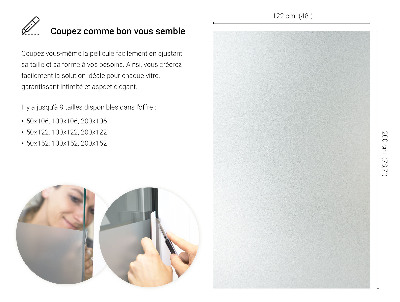 Privacy window film with translucent finish