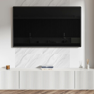 Square tv wall panel Marble pattern with waves