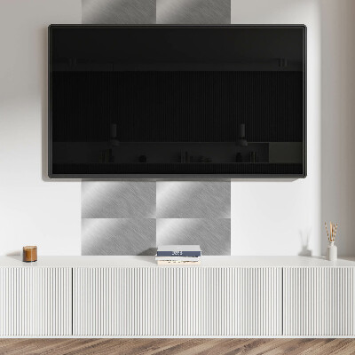 Square tv wall panel Metal surface texture