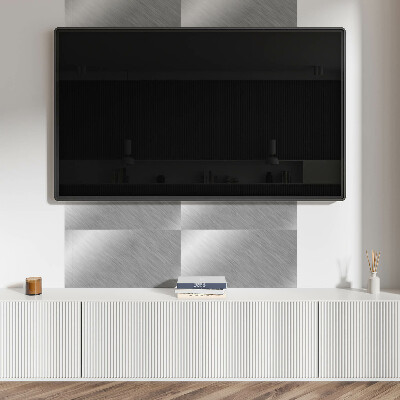 Square tv wall panel Metal surface texture
