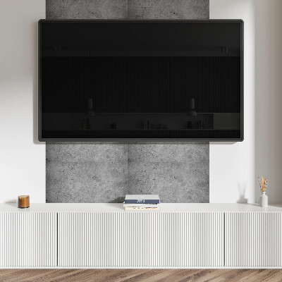 Square tv wall panel Raw concrete texture