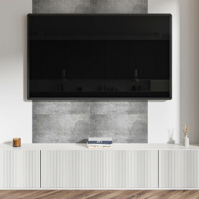 Square tv wall panel Raw concrete texture