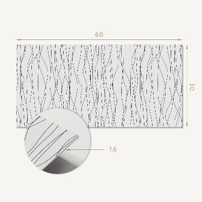 Pvc wall panel Wavy lines on the background