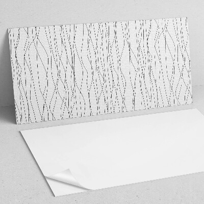 Pvc wall panel Wavy lines on the background
